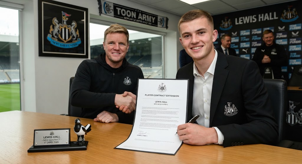 Lewis Hall Signs New Newcastle Deal as Manchester United Transfer Interest Ends
